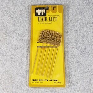 Tip Top Kids Gold Mesh Hair Comb Vintage Style Japan Deadstock Formal Accessory